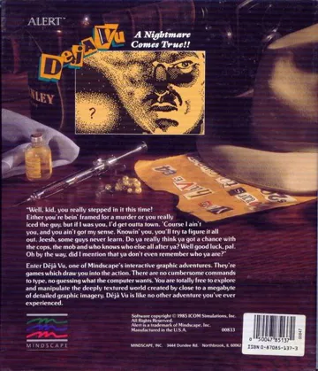 Deja Vu - A Nightmare Comes True!! box cover back